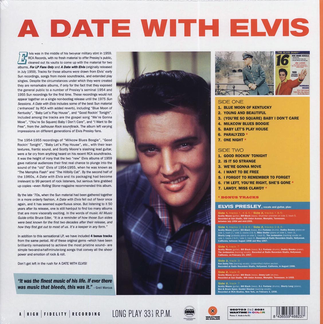 Elvis Presley - A Date With Elvis (+ 5 bonus tracks) (DMM) (ltd. ed.) (orange vinyl)