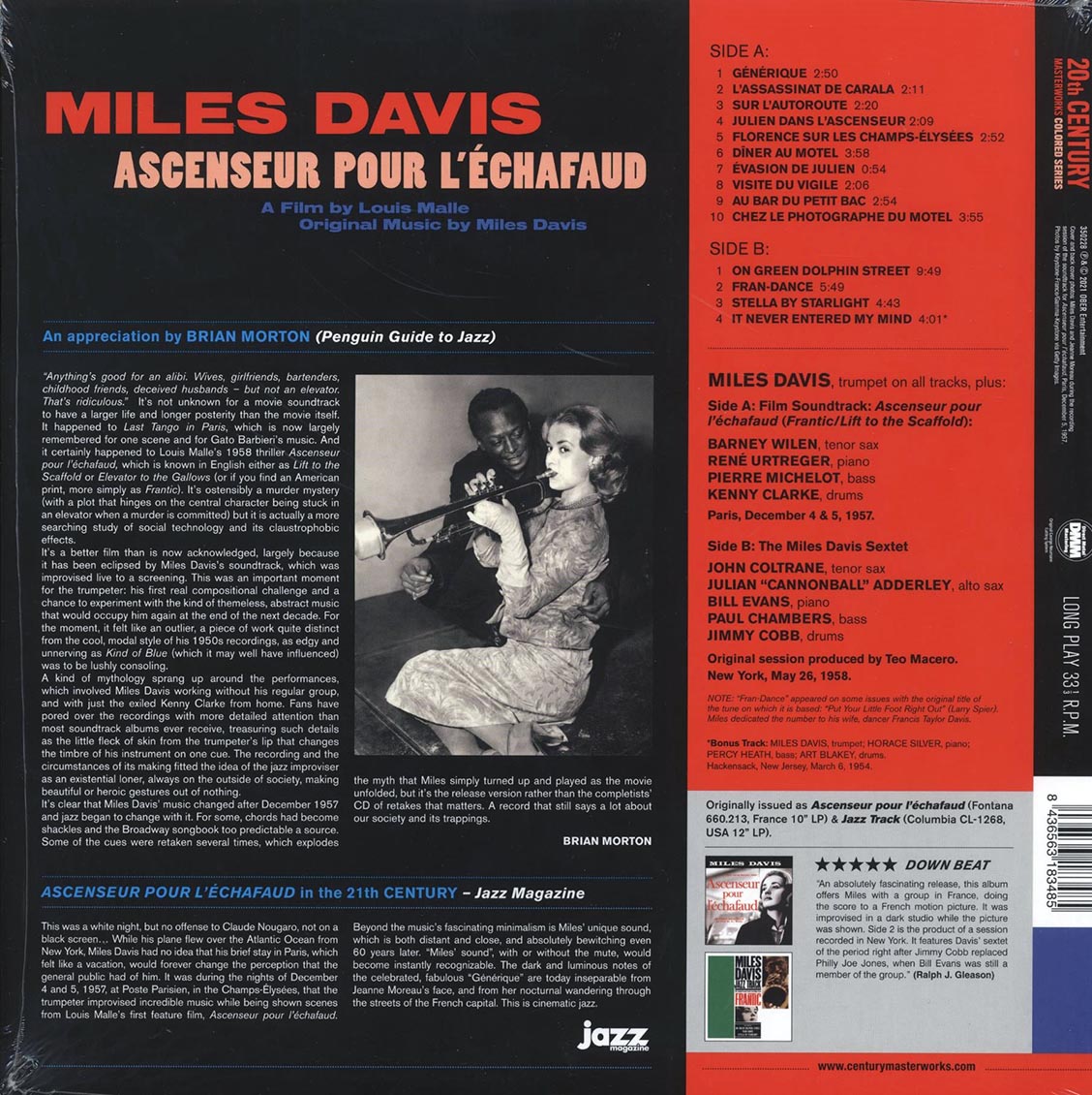 Miles Davis - Ascenseur Pour L'Echafaud: Lift To The Scaffold (+ 2 bonus tracks) (DMM) (ltd. ed.) (180g) (red vinyl)