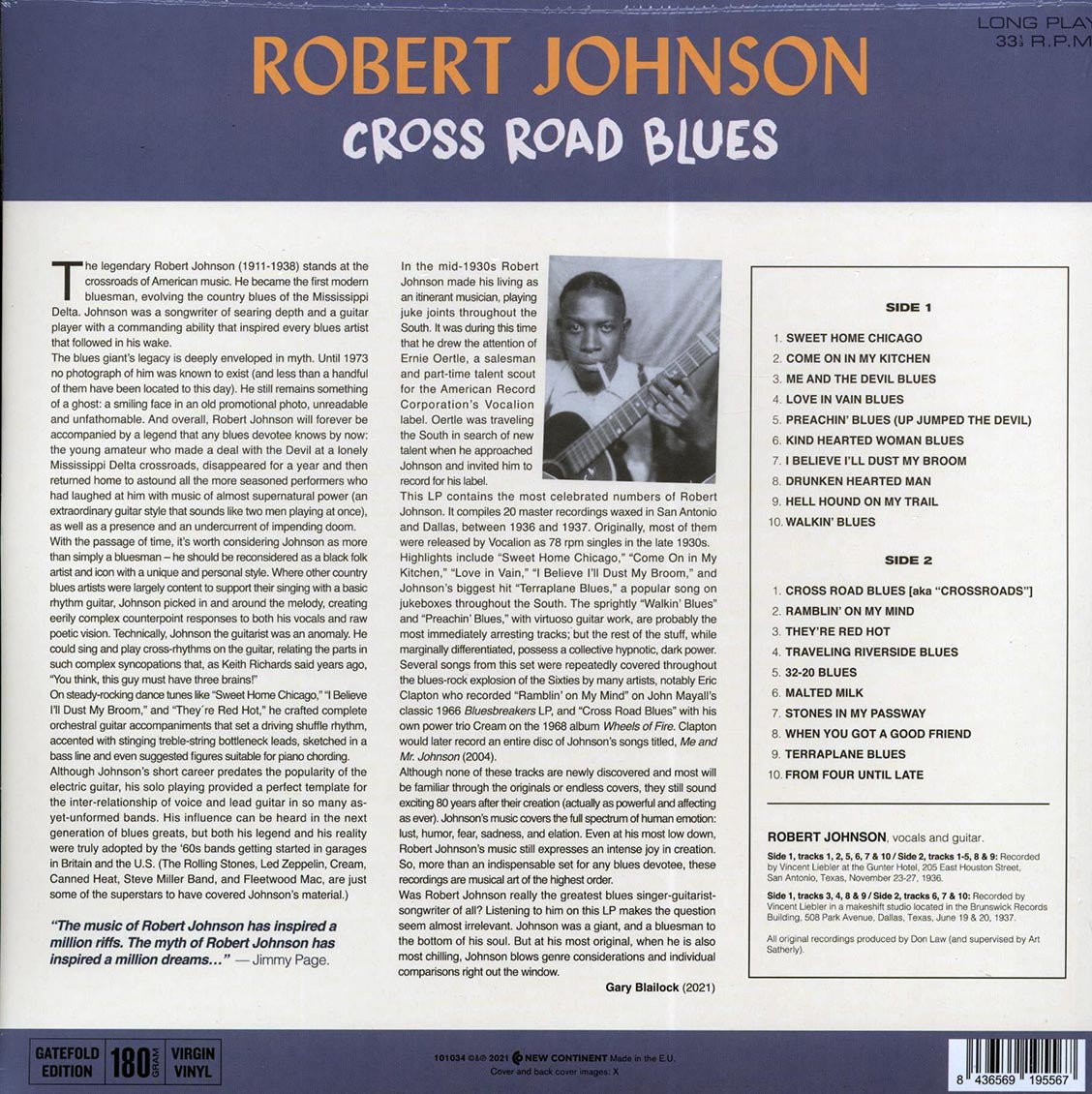 Robert Johnson - Cross Road Blues (20 tracks) (ltd. ed.) (180g)