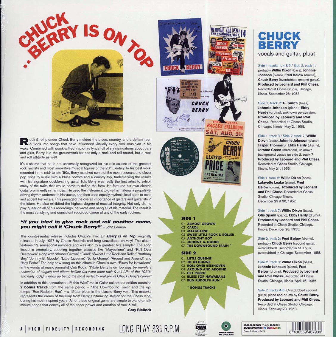 Chuck Berry - Berry Is On Top (DMM) (ltd. ed.) (180g) (green vinyl)