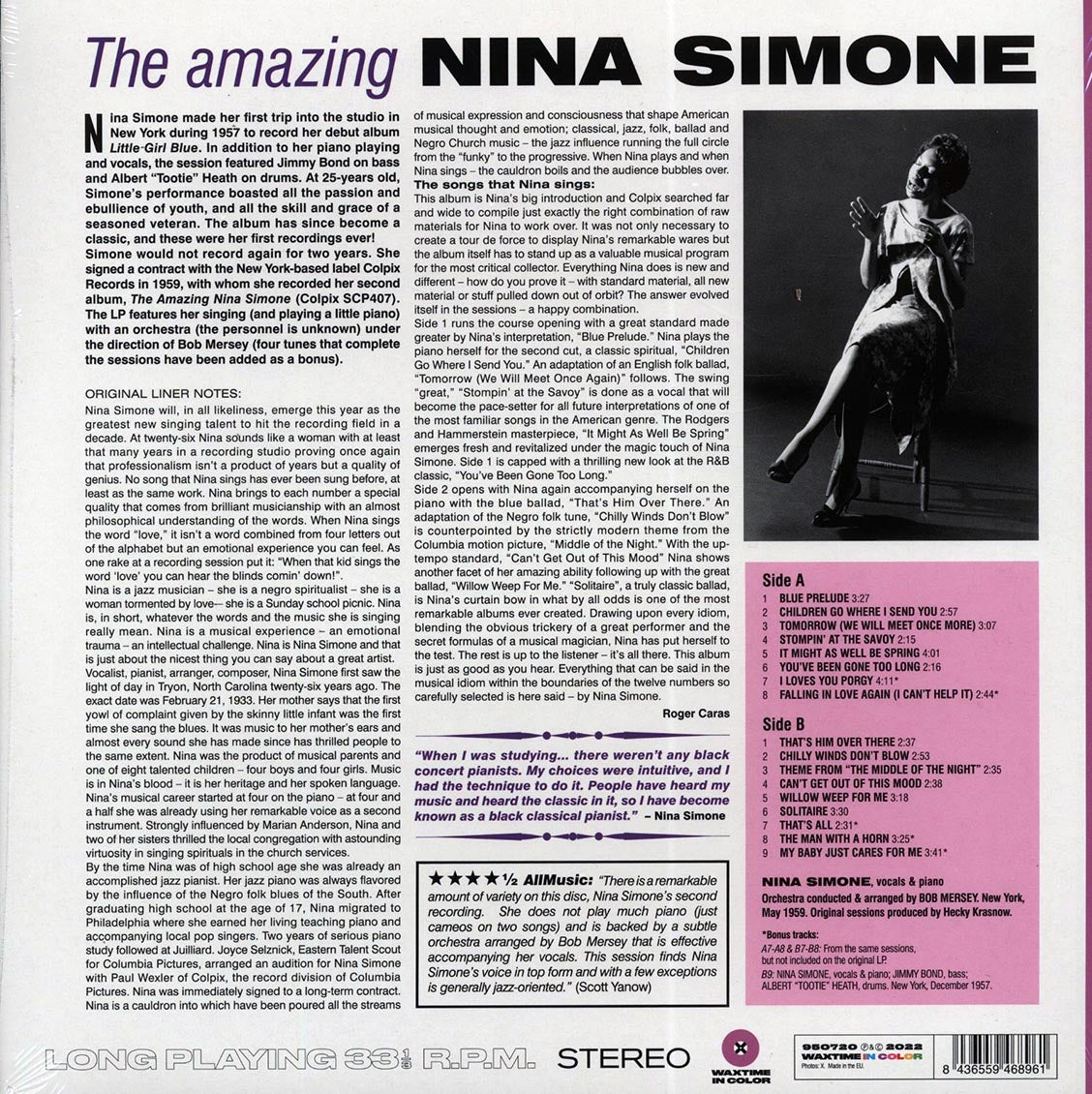 Nina Simone - The Amazing Nina Simone (+ 6 bonus tracks) (DMM) (ltd. ed.) (180g) (purple vinyl)