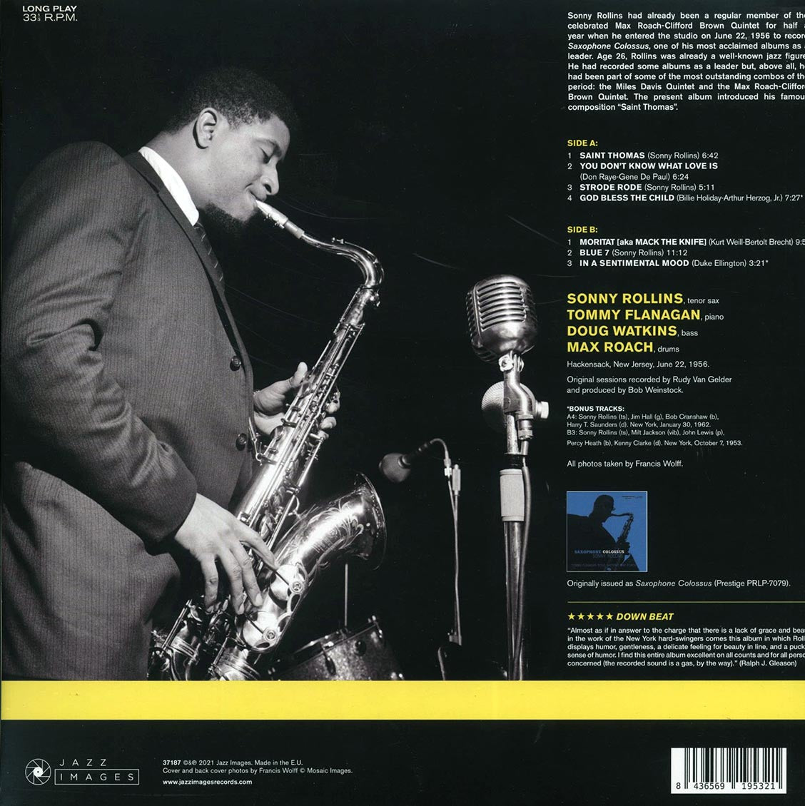 Sonny Rollins - Saxophone Colossus (+ 3 bonus tracks) (ltd. ed.) (180g)