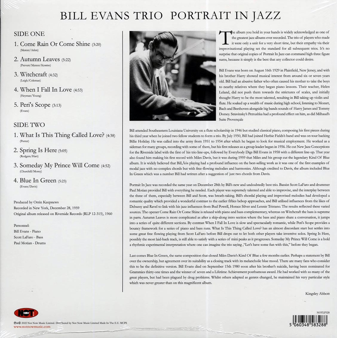 Bill Evans Trio - Portrait In Jazz (180g)