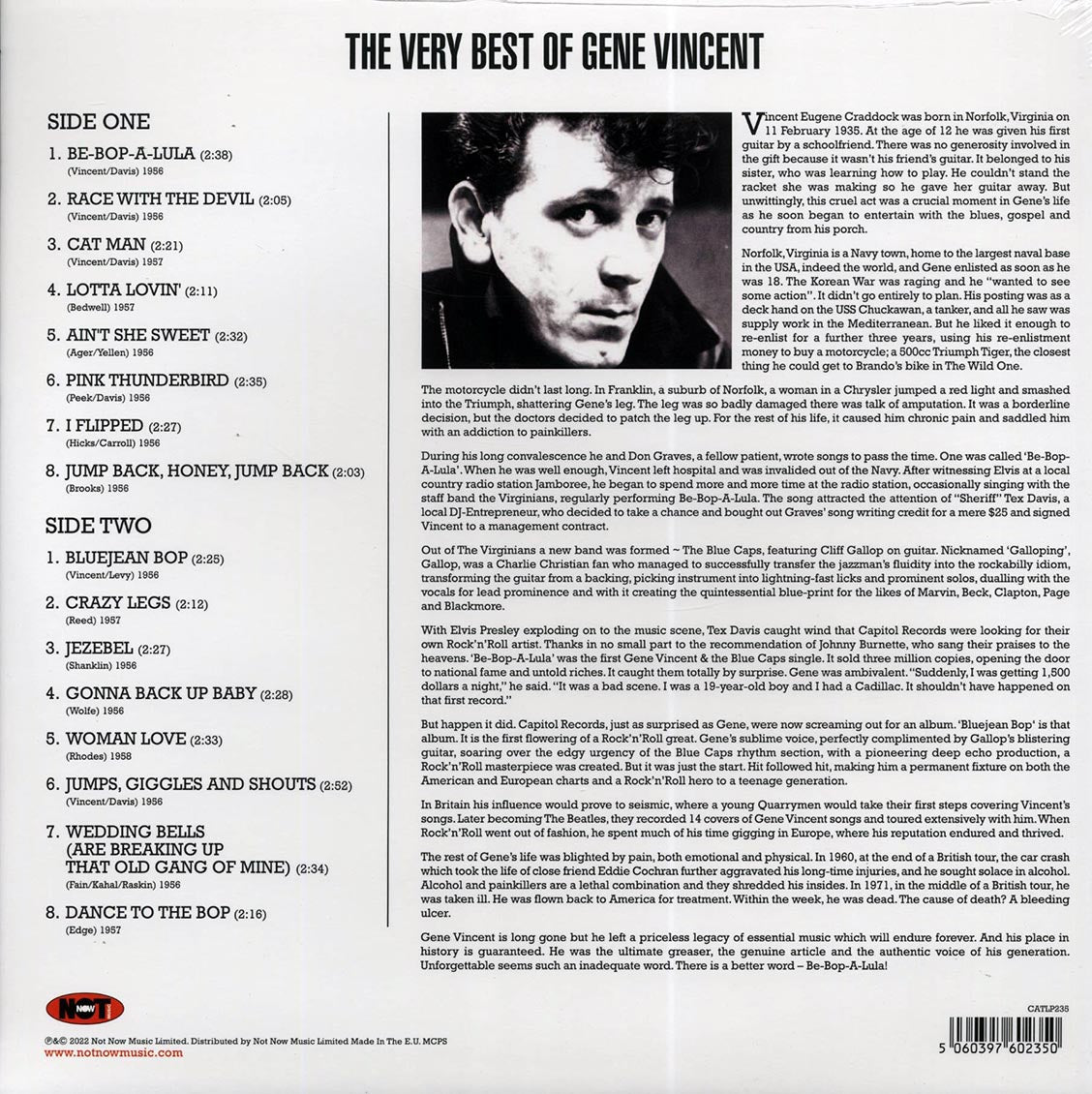 Gene Vincent - The Very Best Of Gene Vincent (180g)