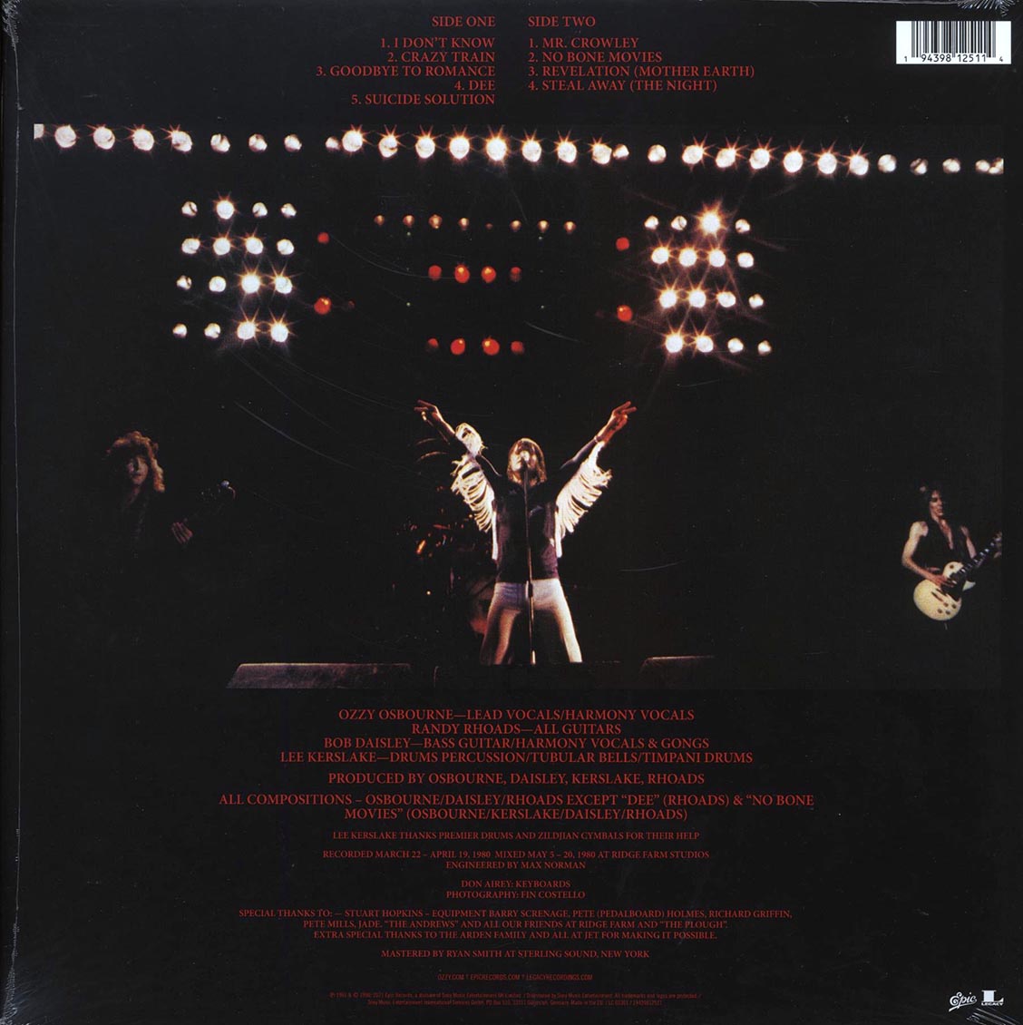Ozzy Osbourne - Blizzard Of Ozz (colored vinyl)