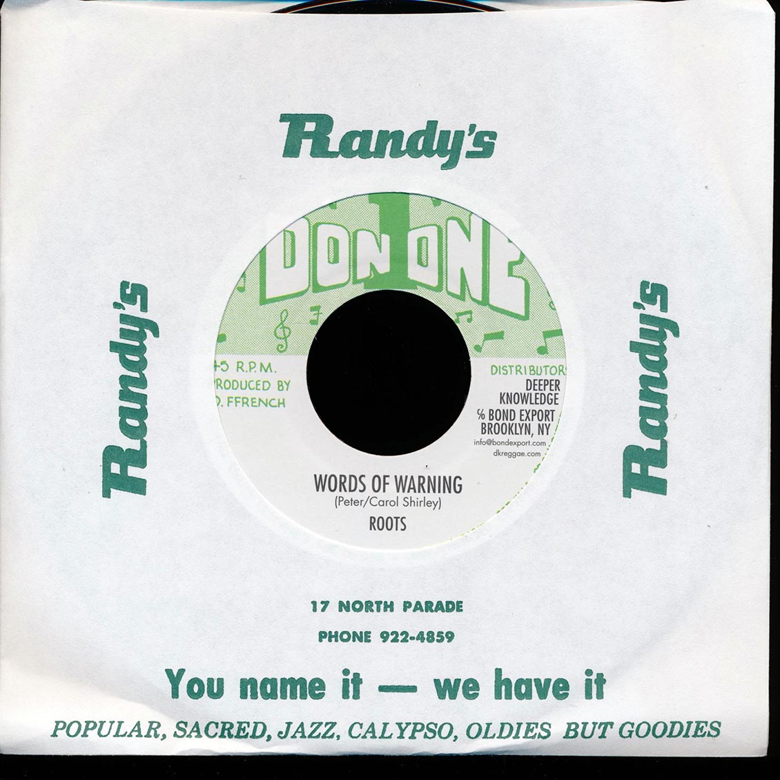 Roots - Words Of Warning  /  Kindred Band - Word Of Dub