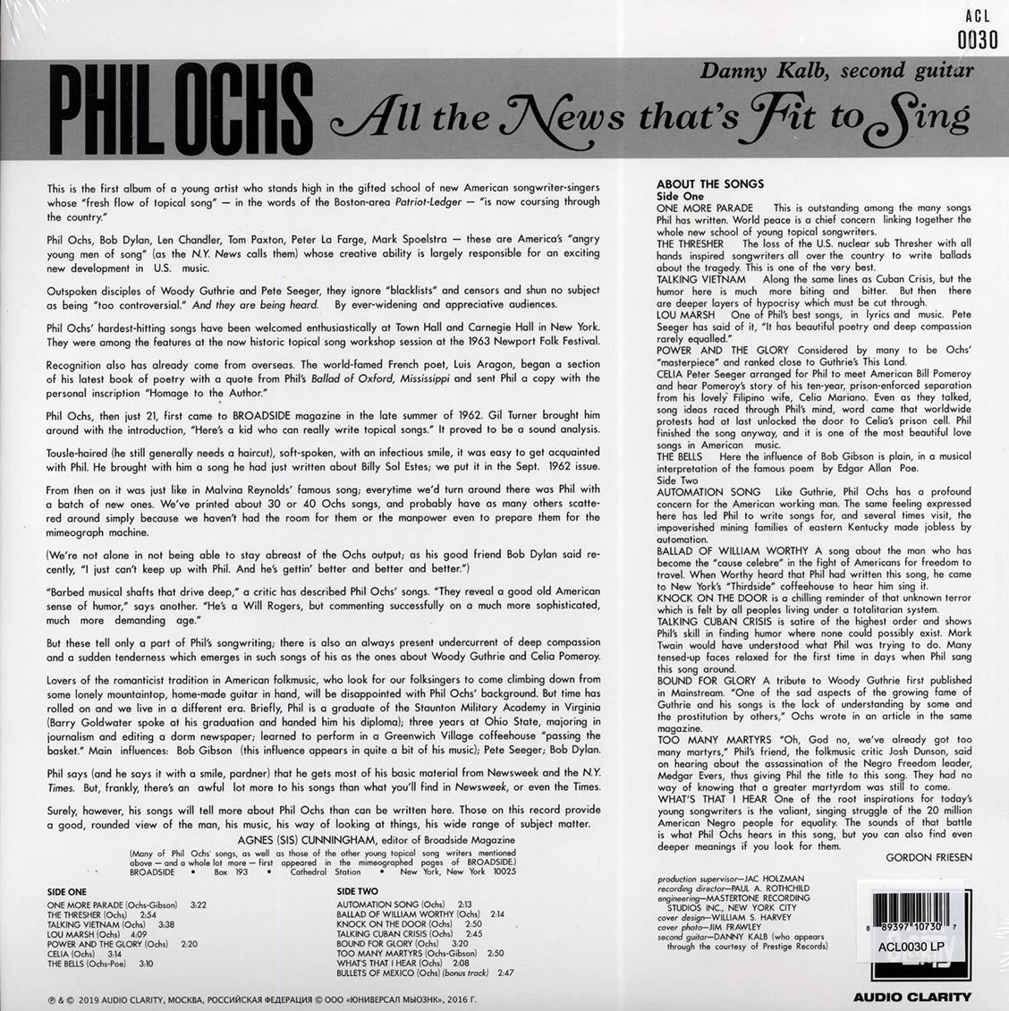Phil Ochs - All The News That's Fit To Sing (180g)