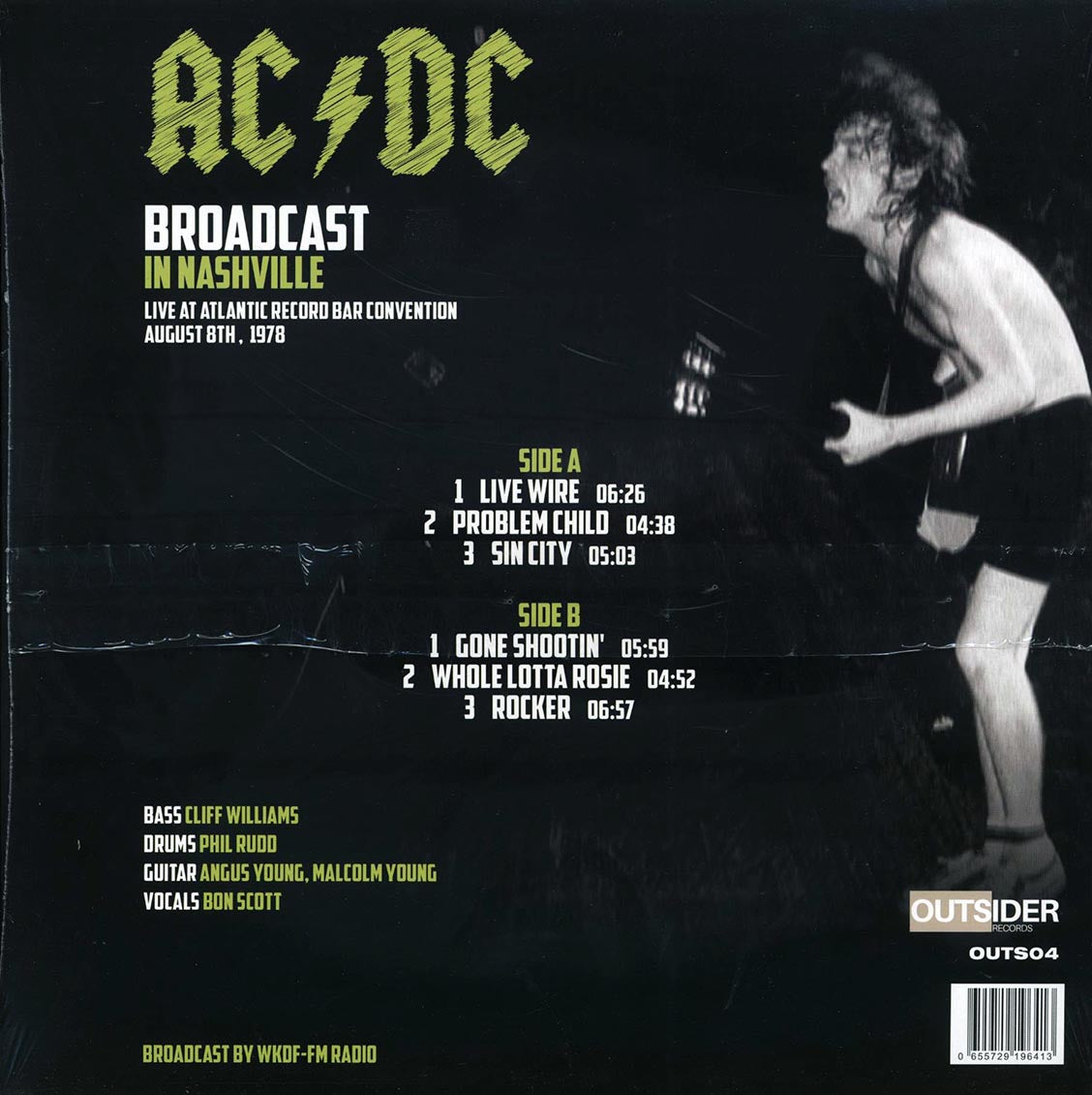 AC/DC - Broadcast In Nashville August 8th 1978 (clear vinyl)