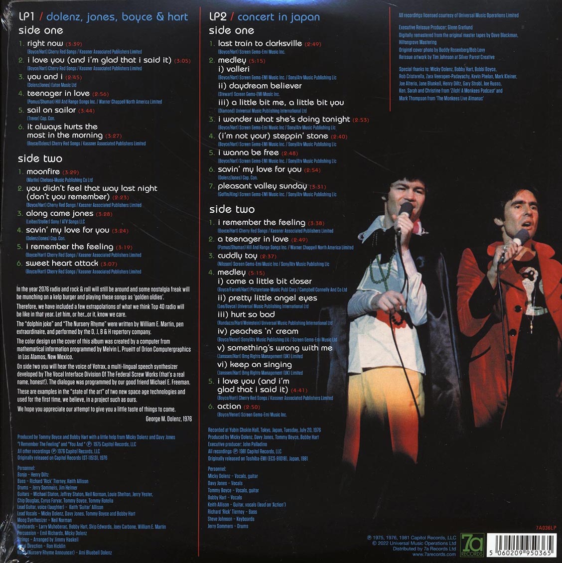 Dolenz, Jones, Boyce & Hart - The Guys Who Sang 'Em & The Guys Who Wrote 'Em (2xLP) (180g) (colored vinyl)