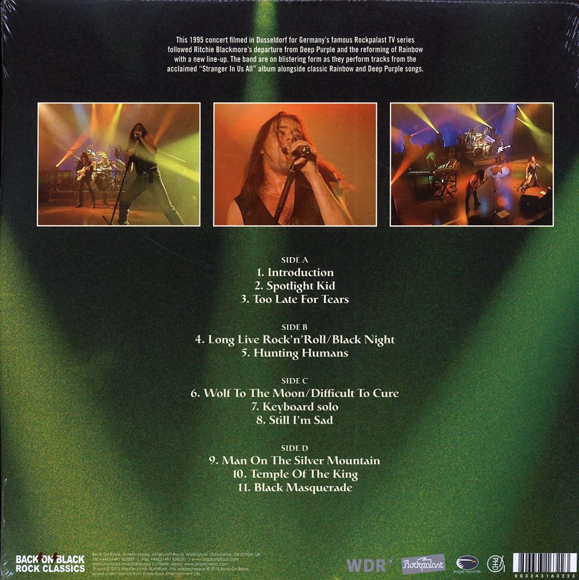 Ritchie Blackmore's Rainbow - Black Masquerade Volume 1: Rockpalast (ltd. ed.) (2xLP) (clear vinyl)