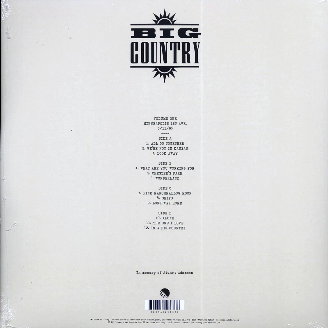 Big Country - We're Not In Kansas: The Live Bootleg Series 1993-1998 Volume 1 (ltd. ed.) (2xLP) (yellow vinyl)