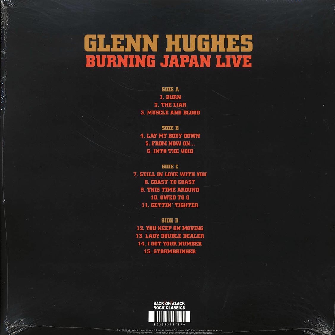 Glenn Hughes - Burning Japan Live (ltd. ed.) (2xLP) (red vinyl)