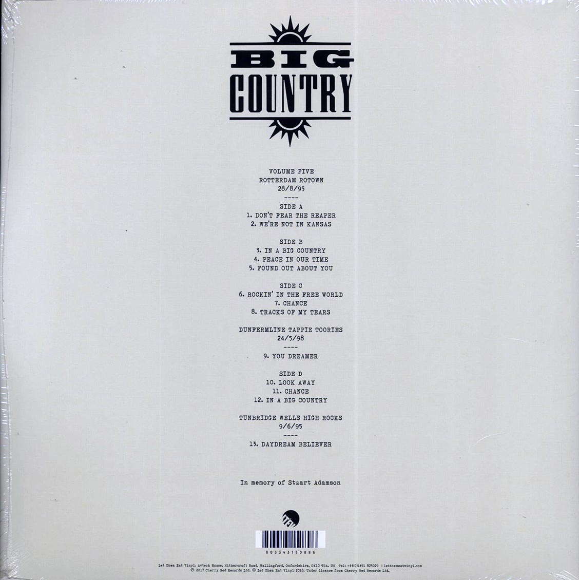 Big Country - We're Not In Kansas: The Live Bootleg Series 1993-1998 Volume 5 (ltd. ed.) (2xLP) (blue vinyl)