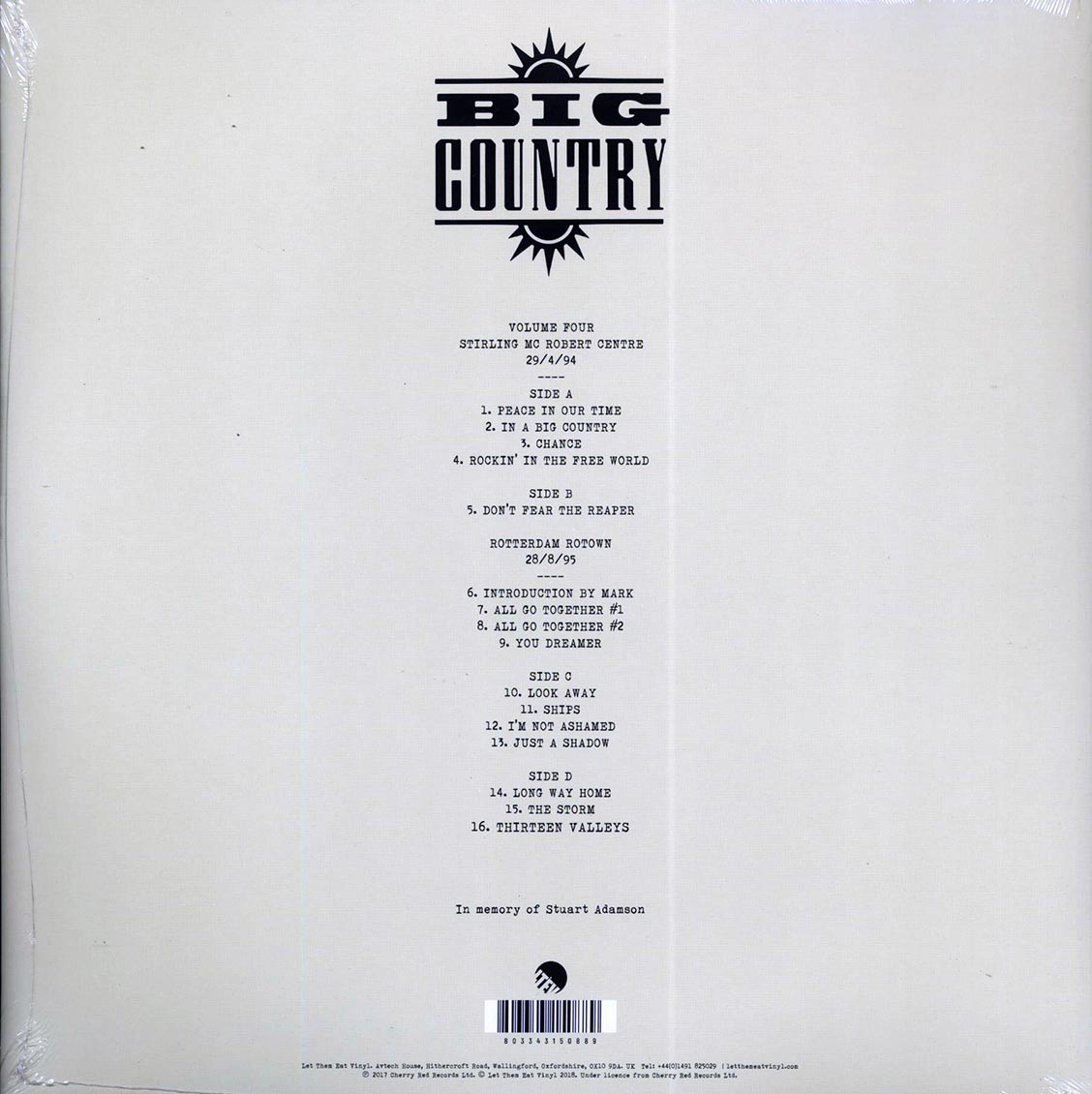 Big Country - We're Not In Kansas: The Live Bootleg Series 1993-1998 Volume 4 (ltd. ed.) (2xLP) (white vinyl)