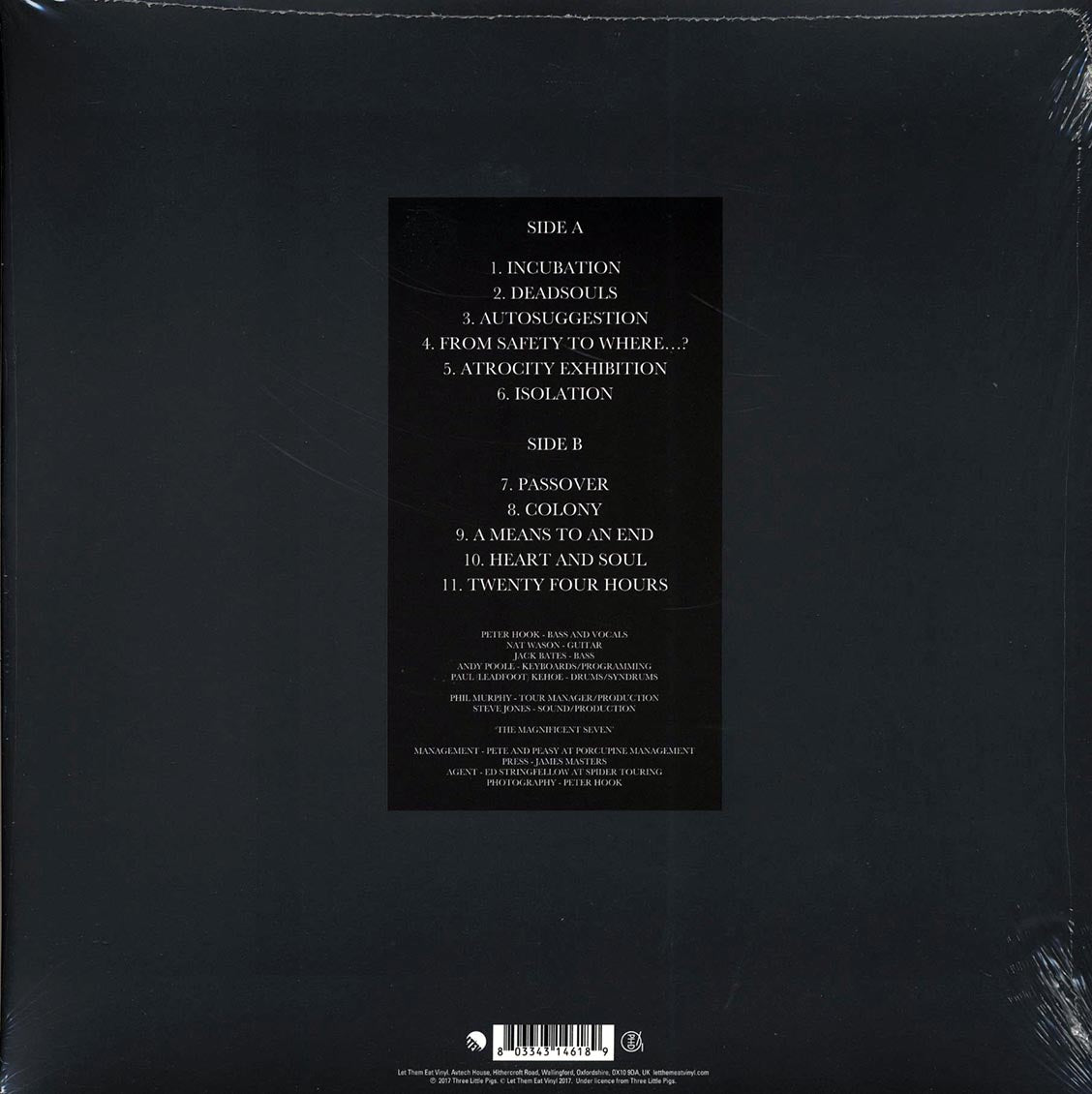 Peter Hook & The Light - Closer Live Tour 2011 Volume 1: Live In Manchester, FAC251 The Factory 18/05/11 (RSD 2017) (ltd. ed.) (white vinyl)