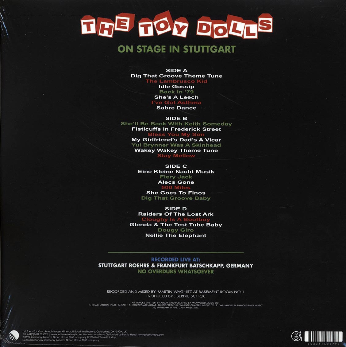 The Toy Dolls - On Stage In Stuttgart (ltd. ed.) (2xLP) (yellow vinyl)