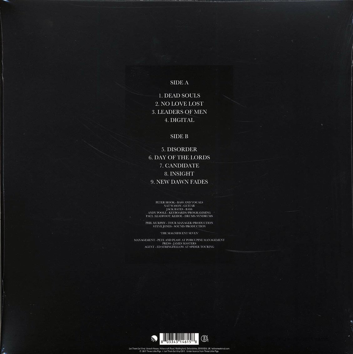 Peter Hook & The Light - Unknown Pleasures Tour 2012 Volume 1: Live In Leeds, The Cockpit, 29/11/12 (RSD 2017) (ltd. ed.) (grey vinyl)