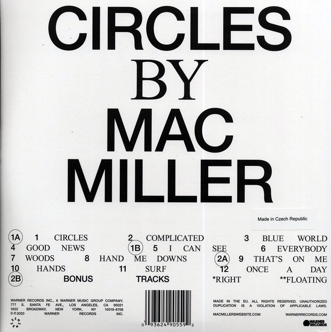 Mac Miller - Circles (2xLP) (clear vinyl)