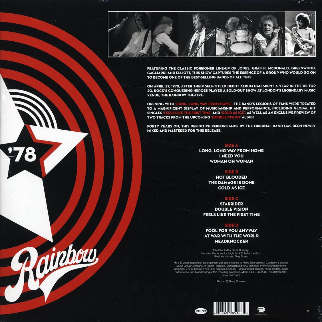 Foreigner - Live At The Rainbow '78 (2xLP)