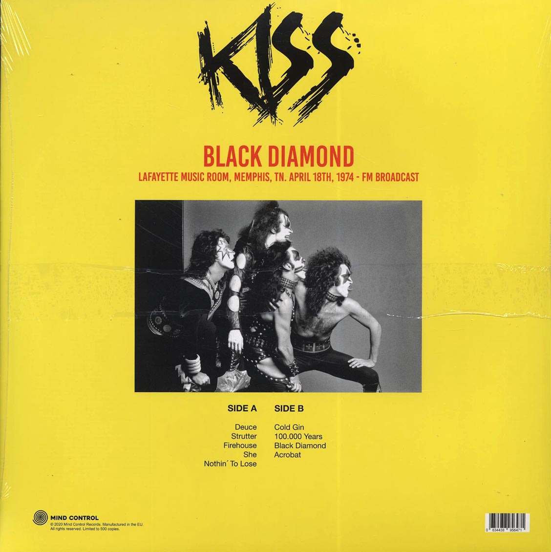 Kiss - Black Diamond: Lafayette Music Room, Memphis, TN, April 18th, 1974 FM Broadcast (ltd. 500 copies made) (red vinyl)