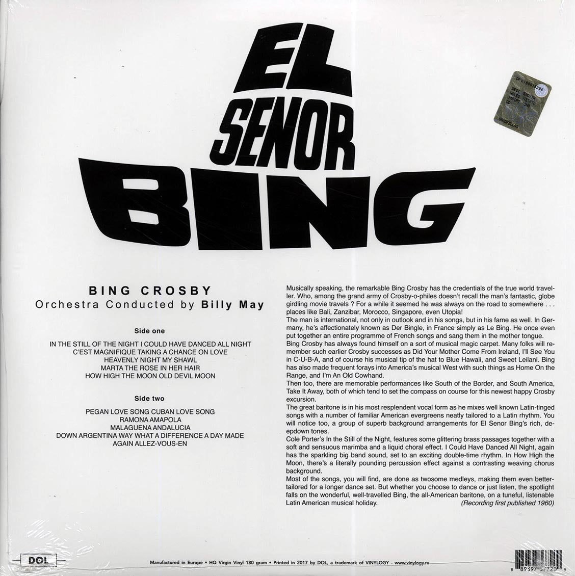 Bing Crosby - El Senor Bing (180g)