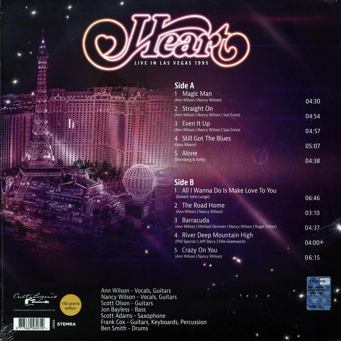 Heart - Live In Las Vegas 1995: Hard Rock Casino, October 16th (180g)