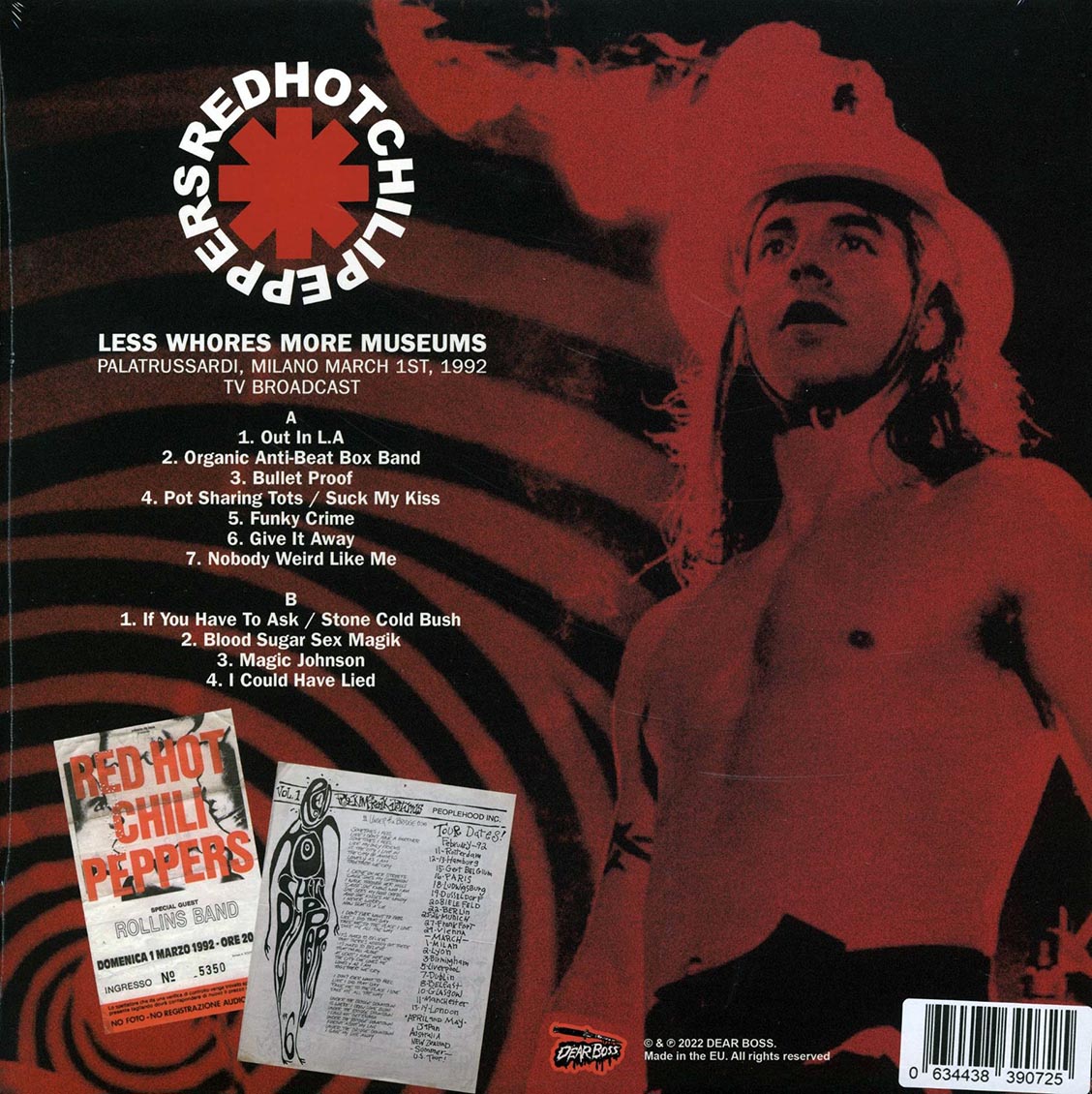 Red Hot Chili Peppers - Less Whores More Museums: Palatrussardi, Milano, March 1st, 1992 TV Broadcast