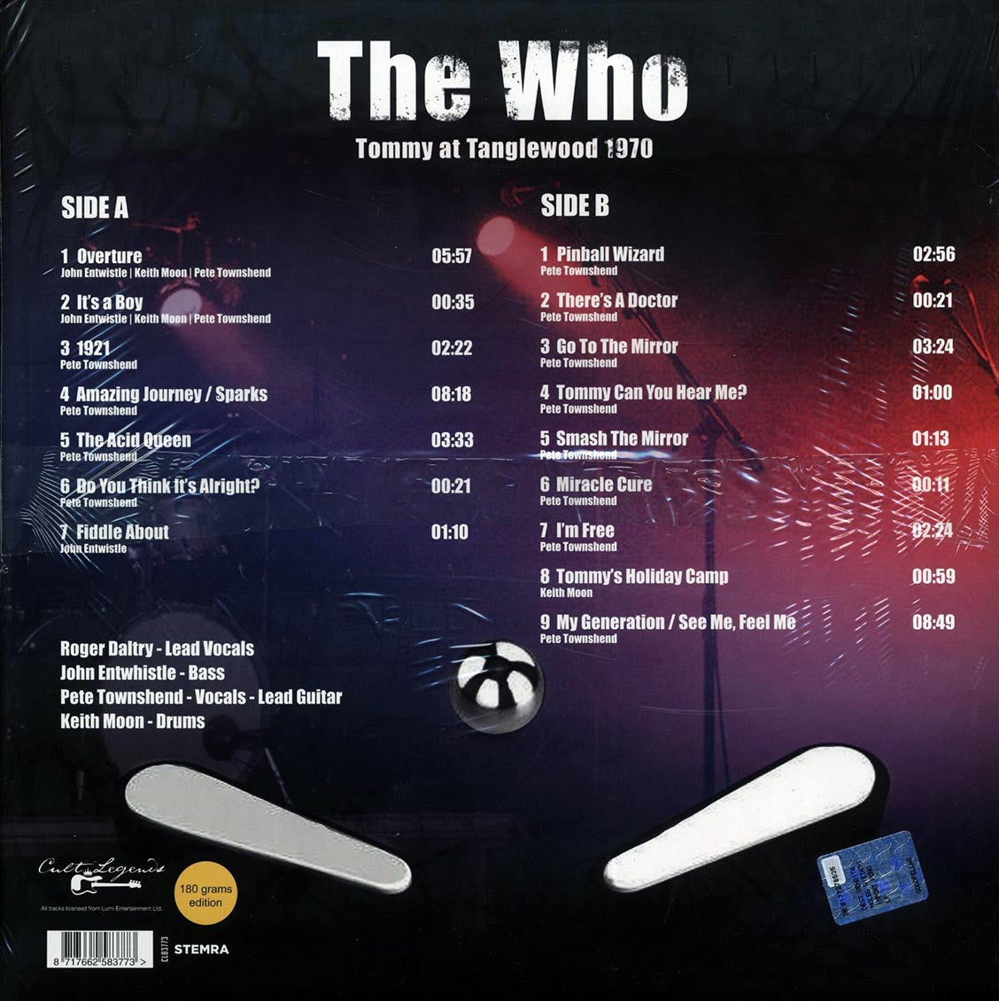 The Who - Tommy At Tanglewood 1970: Tanglewood, Lenox, MA, July 7th 1970 (180g)