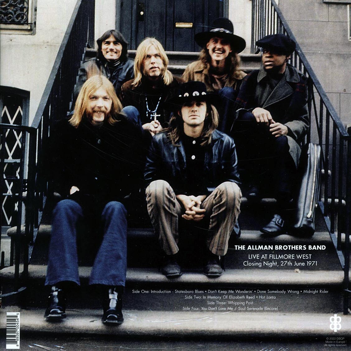 The Allman Brothers Band - Live At Fillmore West, Closing Night, 27th June, 1971 (2xLP)