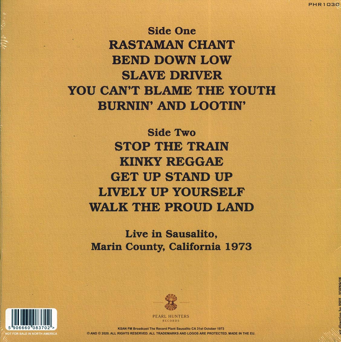Bob Marley - Walking The Proud Land: Live In Sausalito, Marin County, California 1973 (ltd. ed.) (colored vinyl)