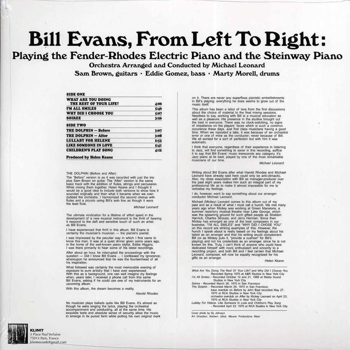 Bill Evans - From Left To Right (ltd. ed.) (white vinyl)