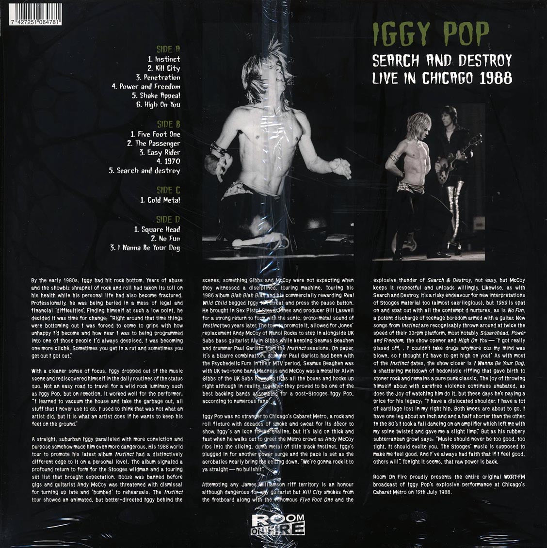 Iggy Pop - Search And Destroy: Live In Chicago 1988 (2xLP)