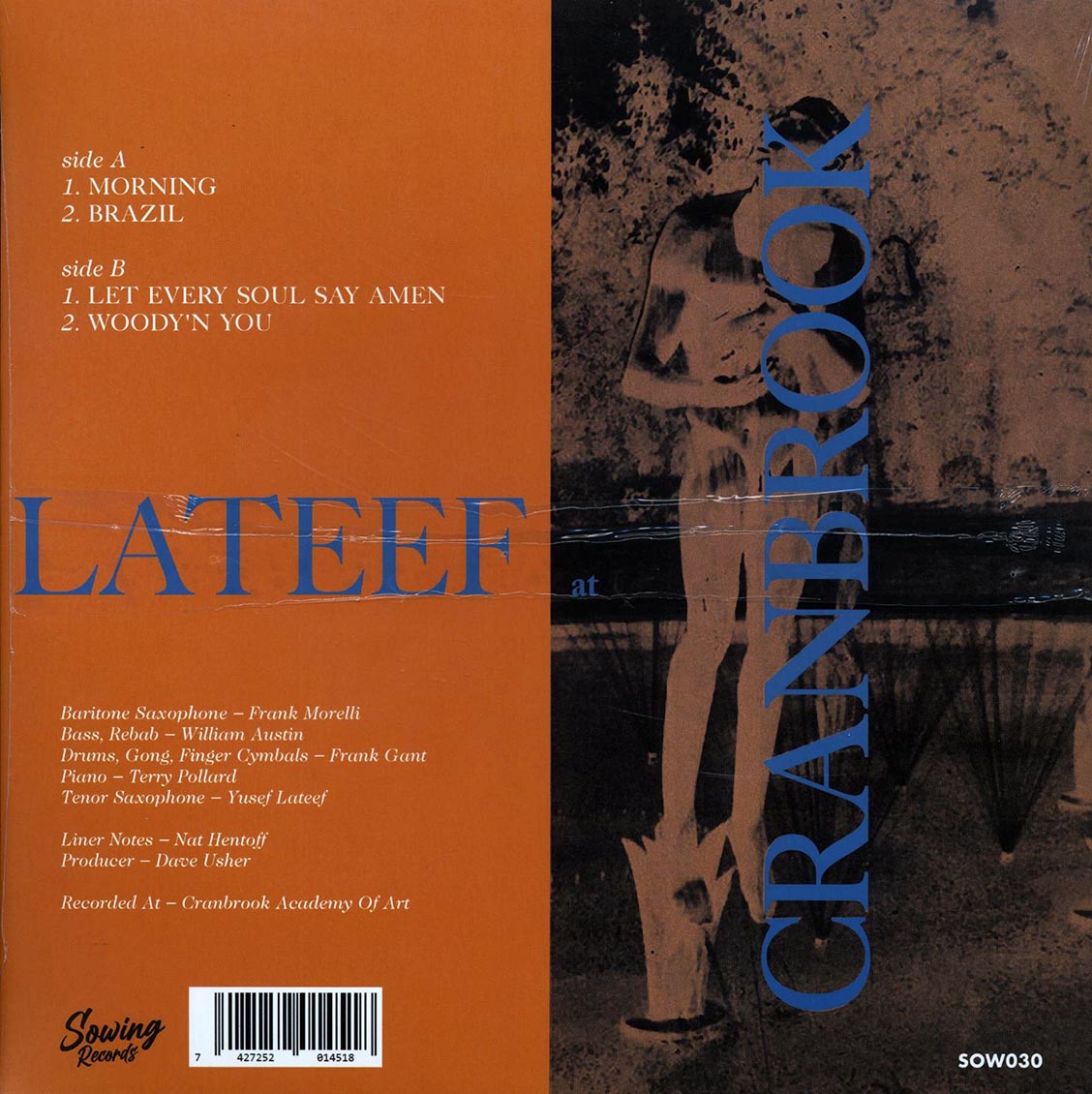 Yusef Lateef - Lateef At Cranbrook (ltd. 500 copies made) (clear vinyl)