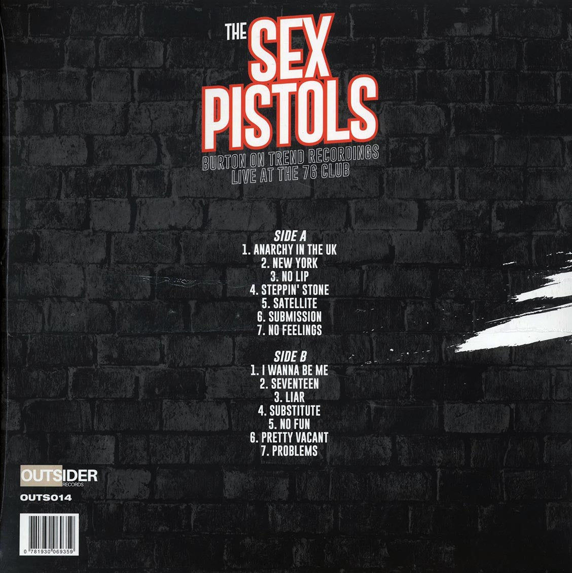 Sex Pistols - Burton On Trent Recordings: Live At The 76 Club