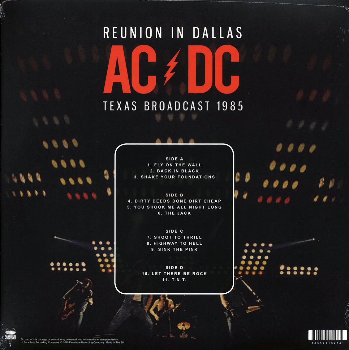 AC/DC - Reunion In Dallas: Texas Broadcast 1985 (2xLP)