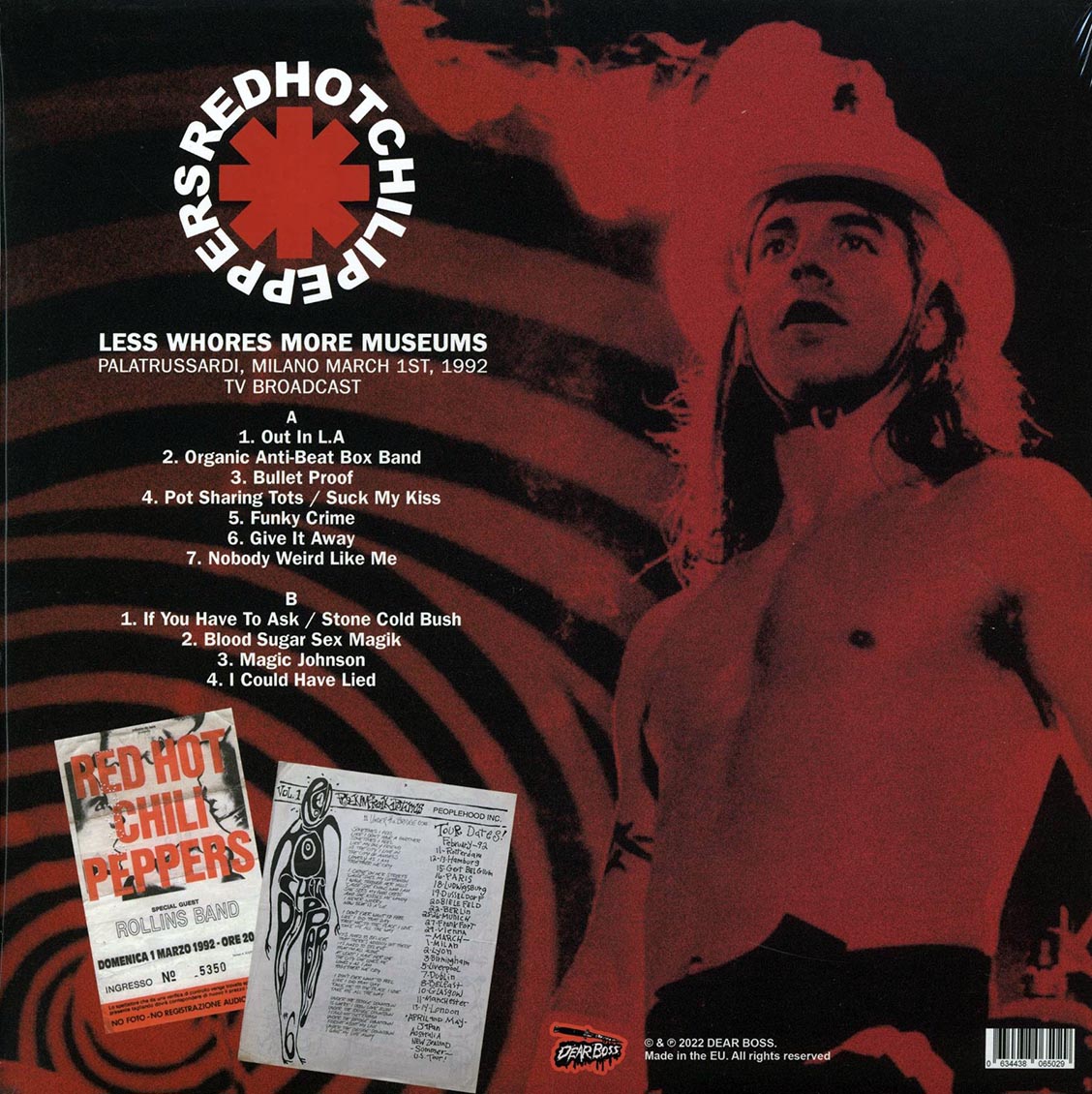 Red Hot Chili Peppers - Less Whores More Museums: Palatrussardi, Milano, March 1st, 1992 TV Broadcast (ltd. 300 copies made) (colored vinyl)