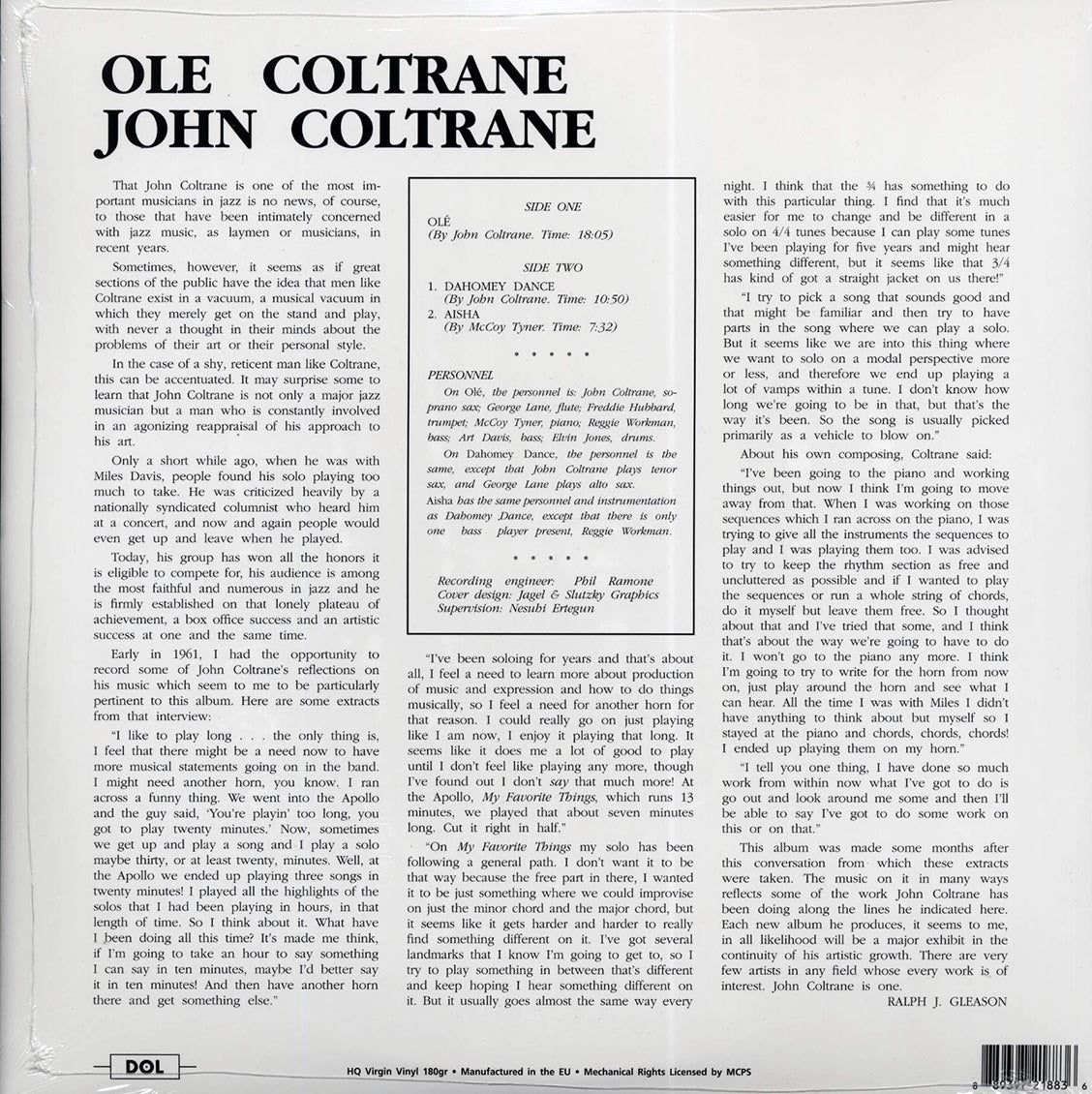 John Coltrane - Ole (180g) (deluxe edition)