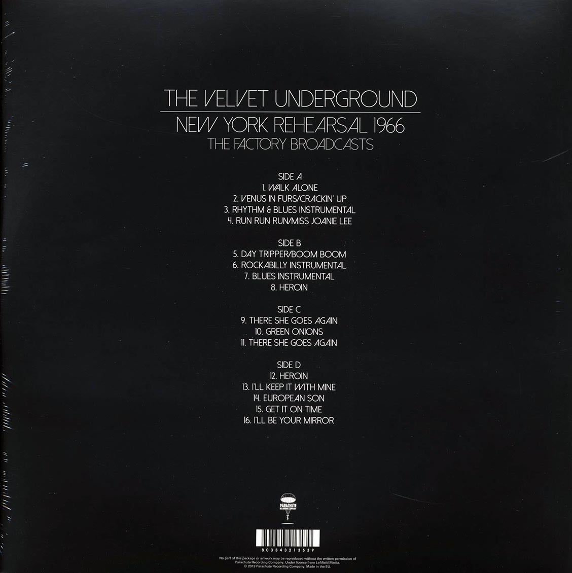 The Velvet Underground - New York Rehearsal 1966: The Factory Broadcasts (ltd. ed.) (2xLP) (clear vinyl)