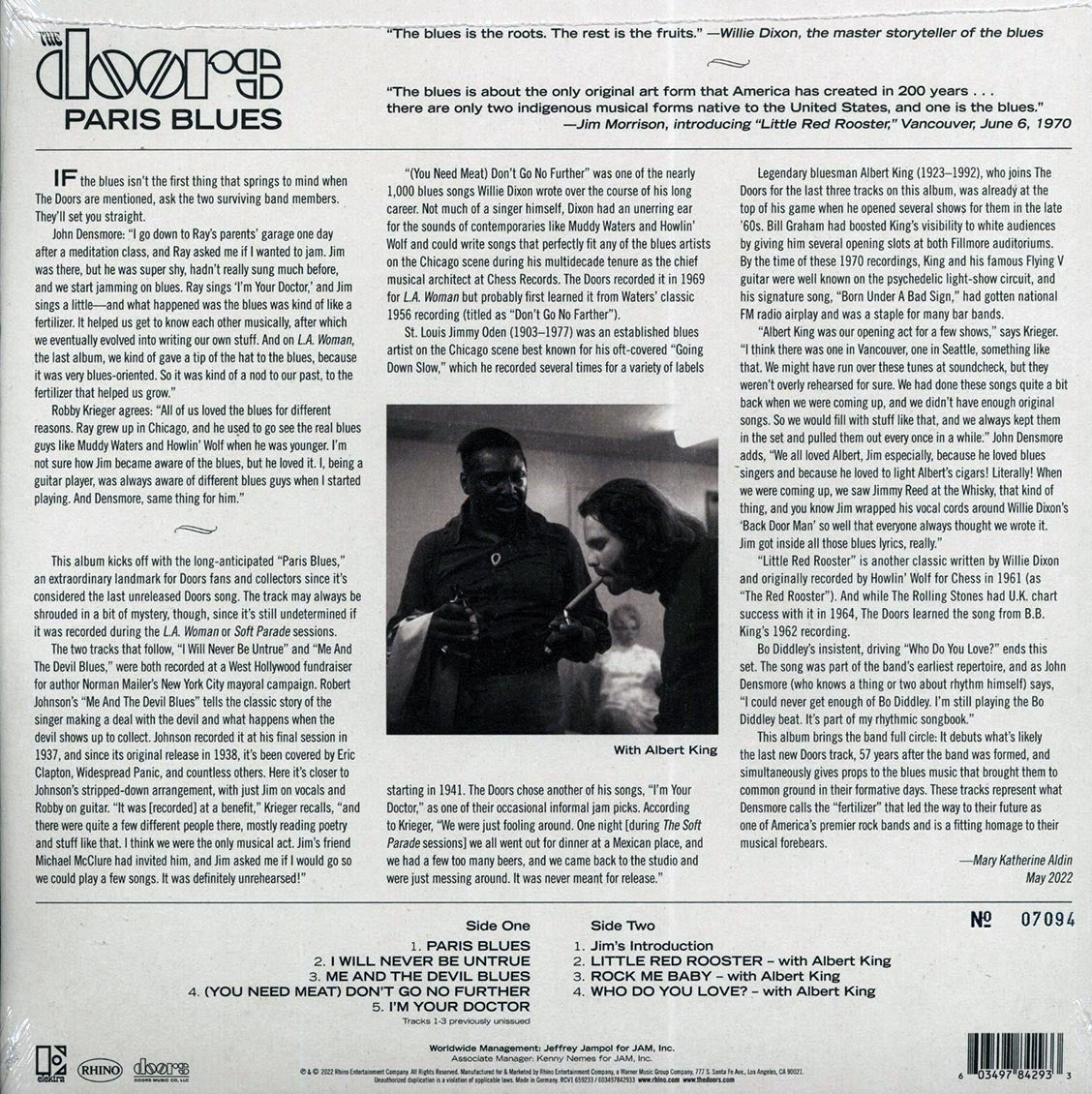 The Doors - Paris Blues (RSD 2022) (numbered ltd.ed.) (blue vinyl)