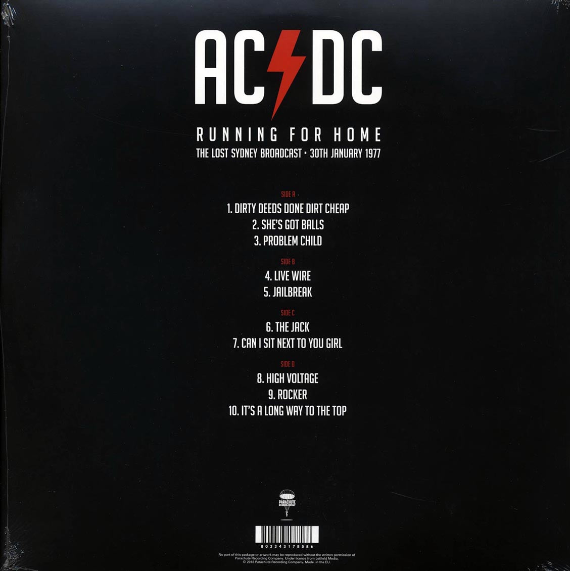 AC/DC - Running For Home: The Lost Sydney Broadcast, 30th January 1977 (ltd. ed.) (2xLP) (yellow vinyl)