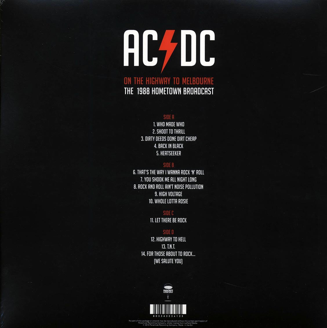AC/DC - On The Highway To Melbourne: The 1988 Hometown Broadcast (ltd. ed.) (2xLP) (white vinyl)