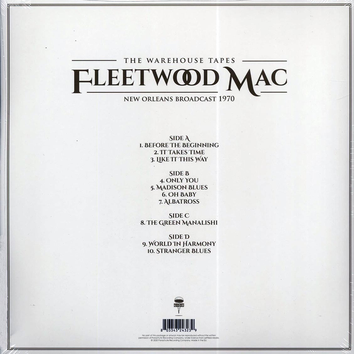 Fleetwood Mac - The Warehouse Tapes: New Orleans Broadcast 1970 (2xLP)