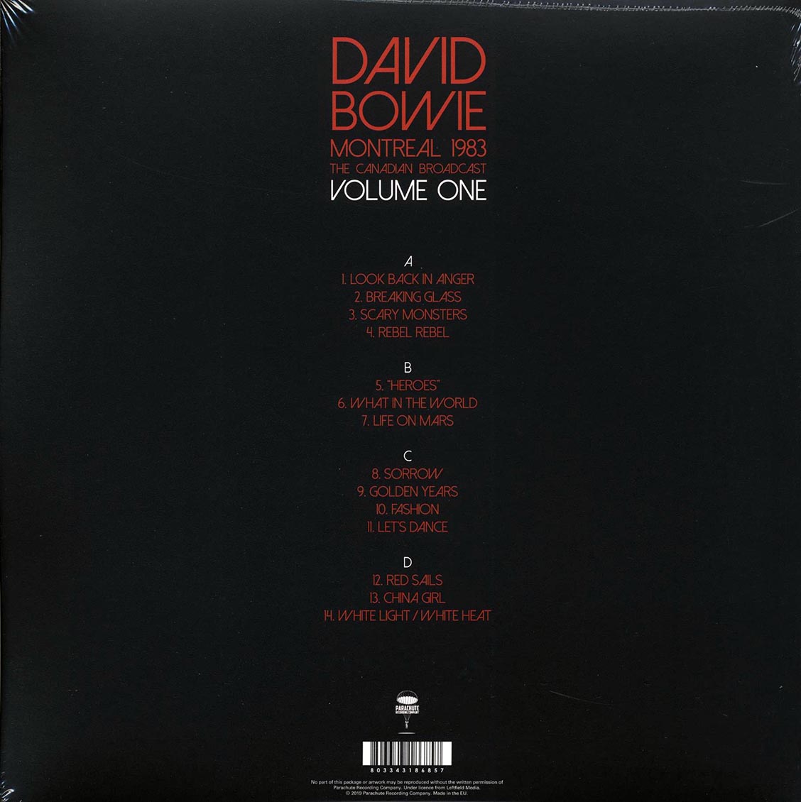 David Bowie - Montreal 1983 Volume 1: The Canadian Broadcast (2xLP)