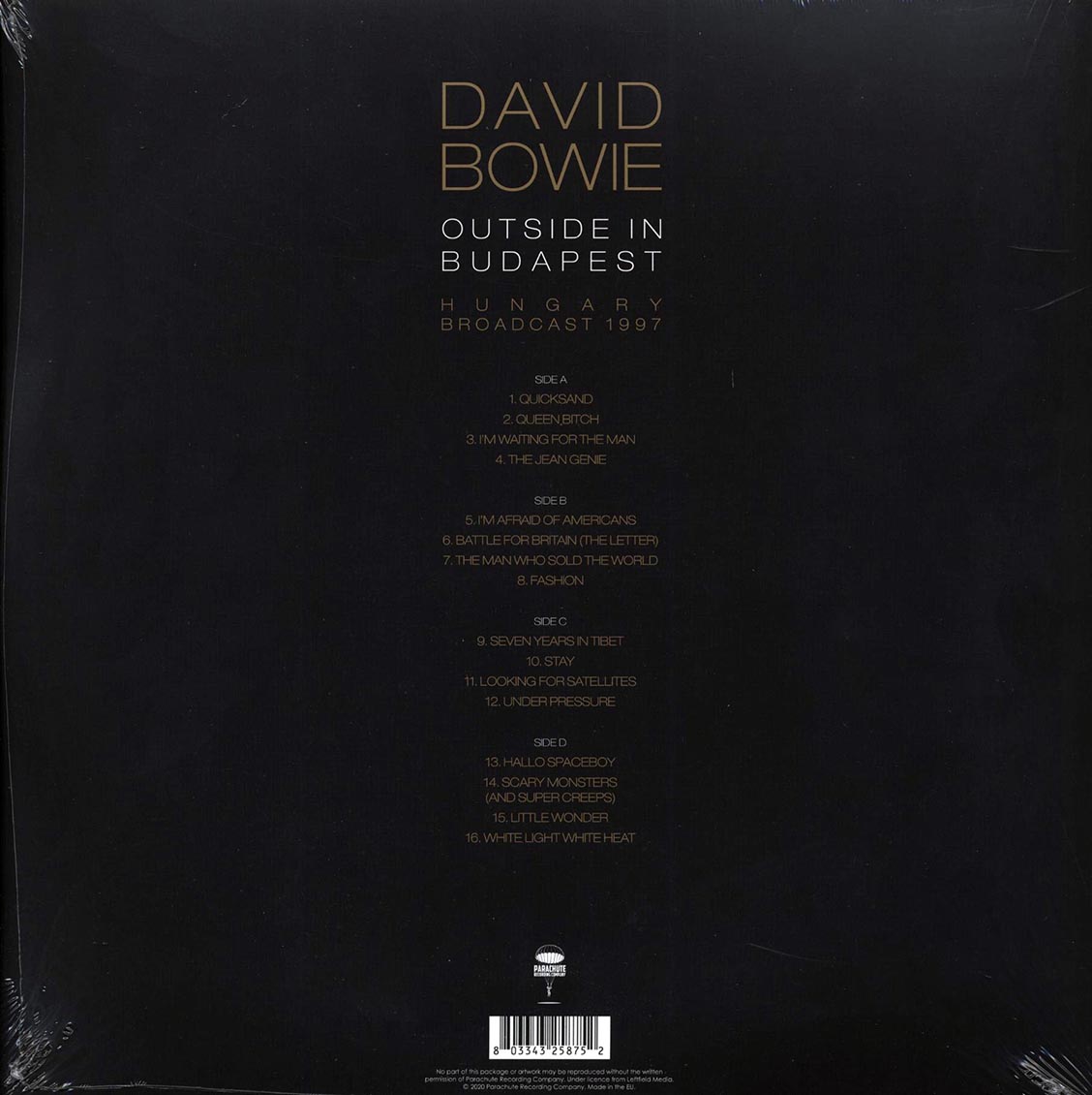 David Bowie - Outside In Budapest: Hungary Broadcast 1997 (2xLP)