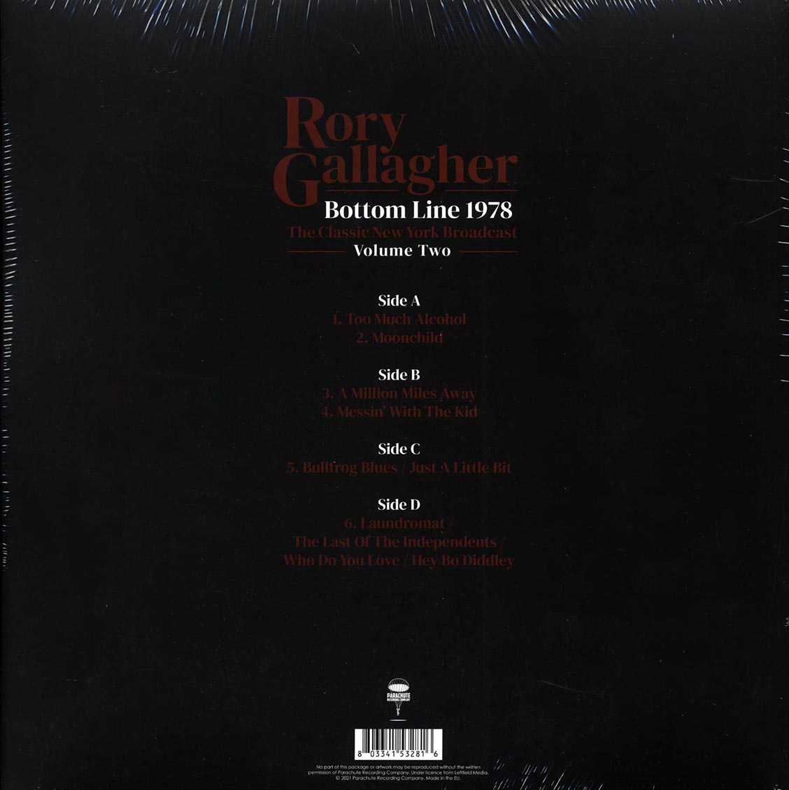 Rory Gallagher - Bottom Line 1978 Volume 2: The Classic New York Broadcast (2xLP)