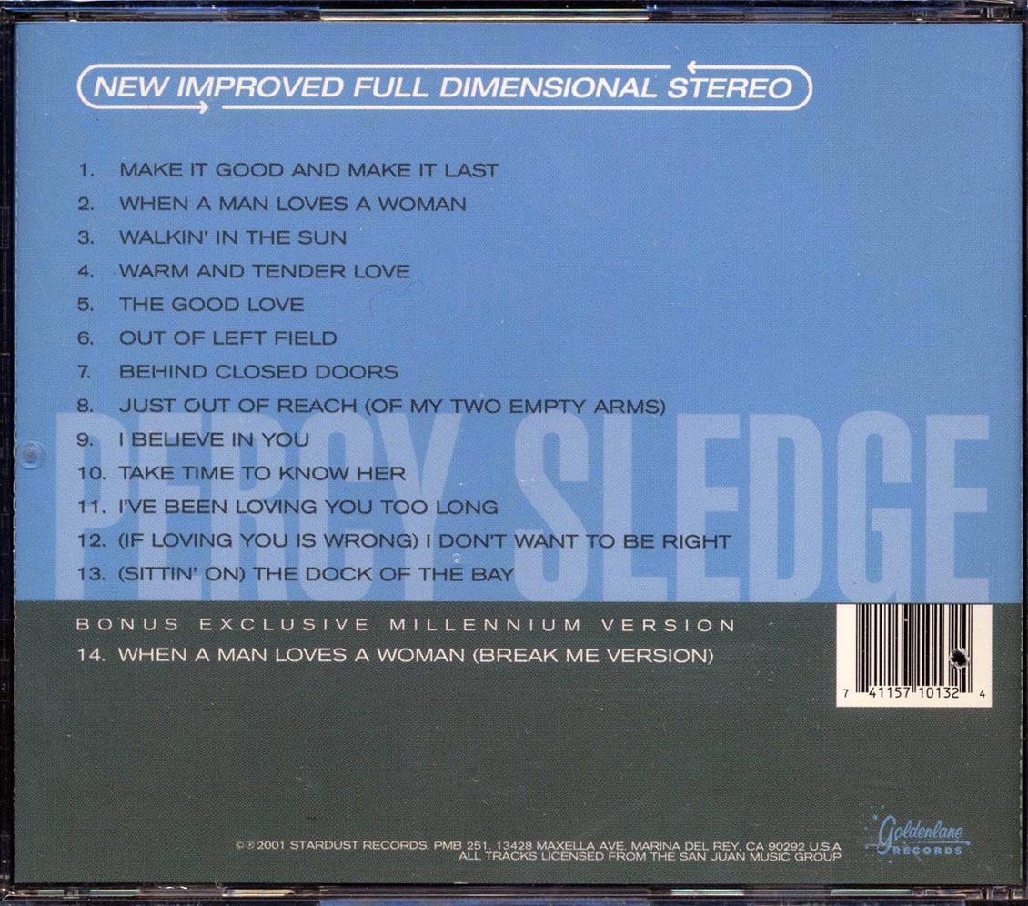 Percy Sledge - All Time Greatest Hits (gold CD) (marked/ltd stock)