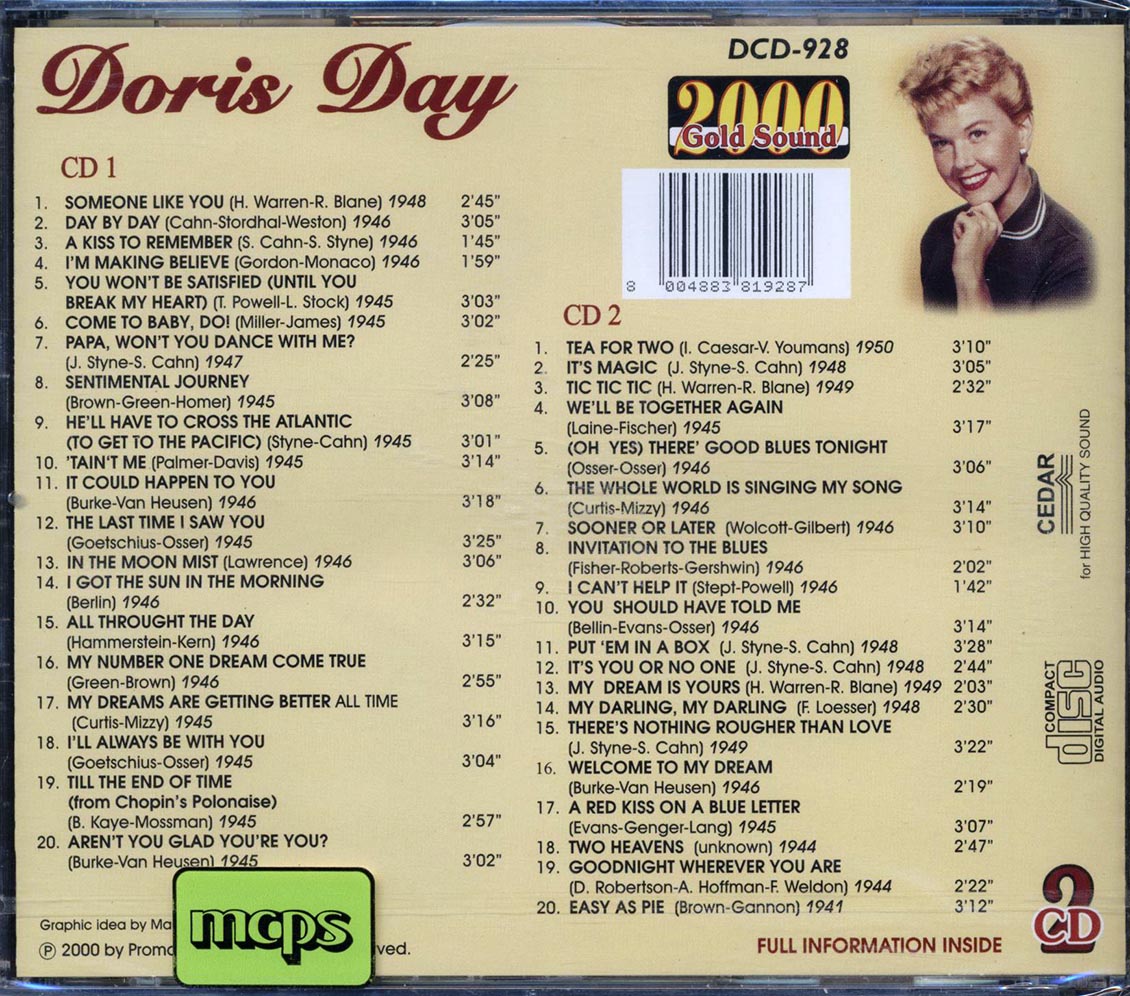 Doris Day - Doris Day (40 tracks) (2xCD)