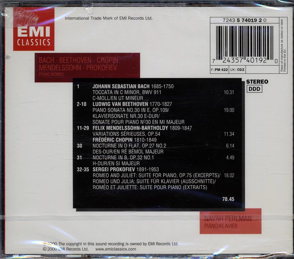 Navah Perlman - Piano Works