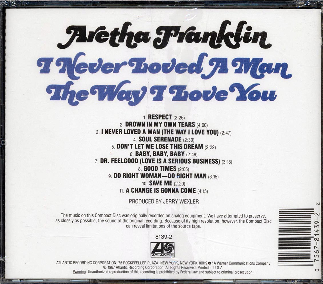 Aretha Franklin - I Never Loved A Man The Way I Love You (marked/ltd stock)