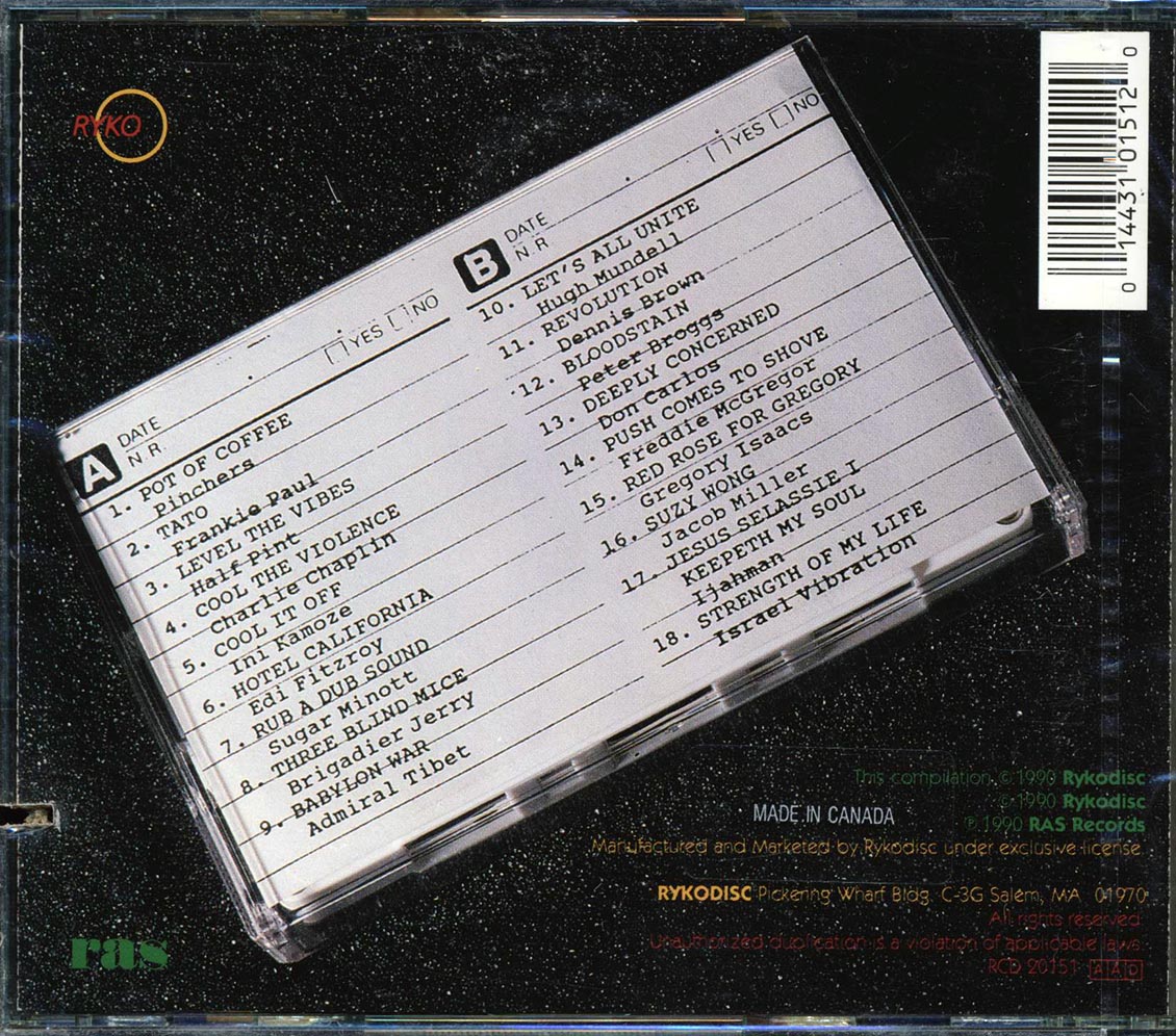 Pinchers, Half Pint, Charlie Chaplin, Ini Kamoze, Etc. - Reggae Jamdown: The RAS Tapes